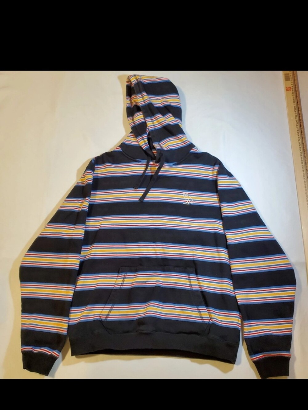 OVO October's Very Own Classic Stripe Hoodie Drake Embroidered Owl Size Large